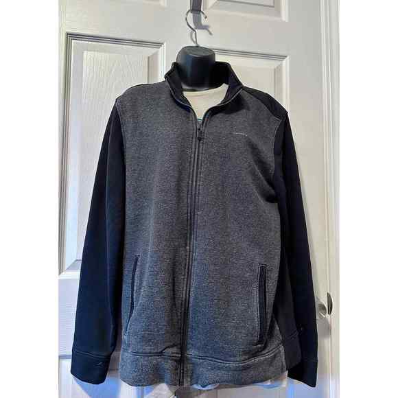 Men's Calvin Klein sip up  light fleece cotton medium jacket no hood - Picture 3 of 8